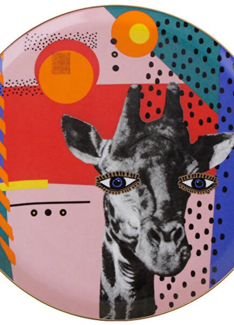 Porland Wild Life Giraffe Flat Plate - 28cm