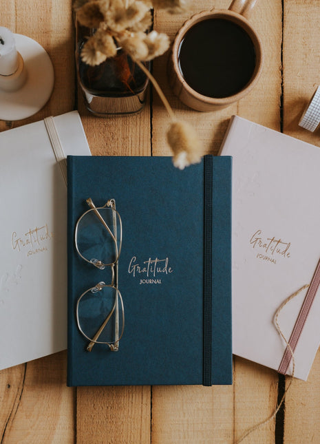 The Words Co Gratitude Navy blue Journal
