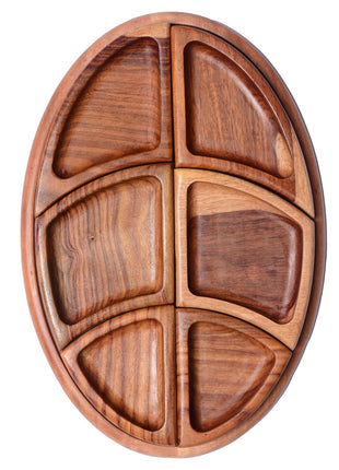 Wooden Oval Serving Platter (35 cm)