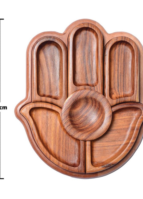 Wooden Nuts Platter (Kaff Shape) (30 cm)
