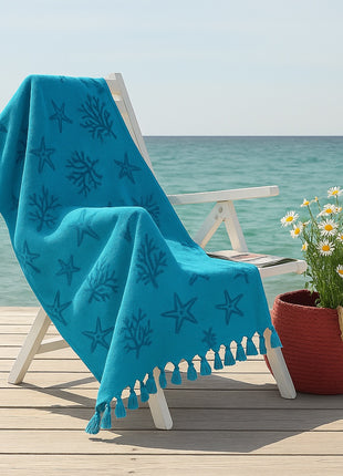 J Linens Stars Beach Towel Size: 86 x 165 cm