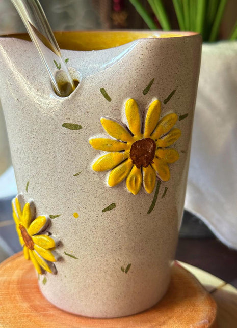 Piece of Sara Sunflower Shines Straw Cup