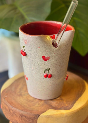 Piece of Sara Cherry Straw Cup