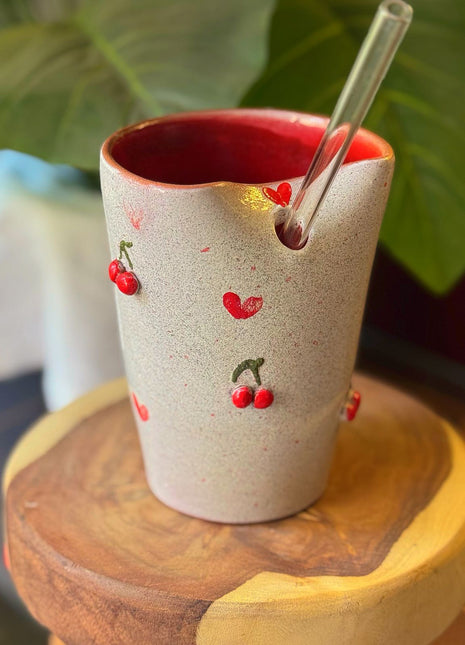Piece of Sara Cherry Straw Cup
