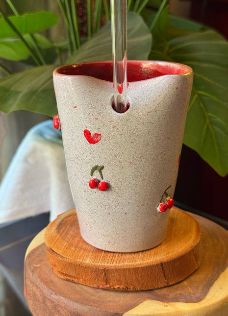 Piece of Sara Cherry Straw Cup