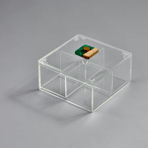 Zee Designs Plexiglass Resin Squared Box