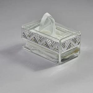 Zee Designs Plexi Glass Geometric Tissue Box
