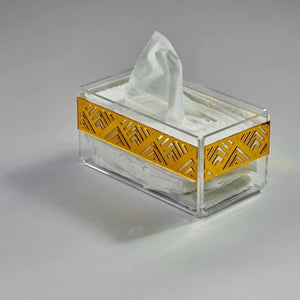 Zee Designs Plexi Glass Geometric Tissue Box