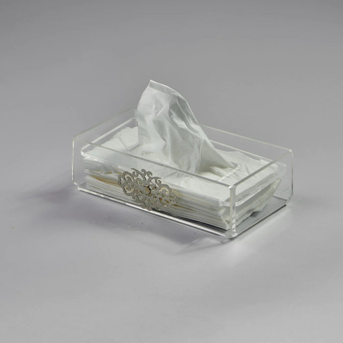 Zee Designs Plexi Glass Plated Tissue Box