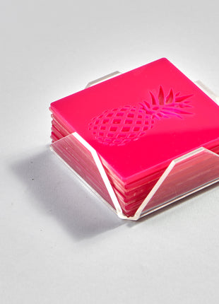 Zee Designs Plexi Glass Pineapple Coasters