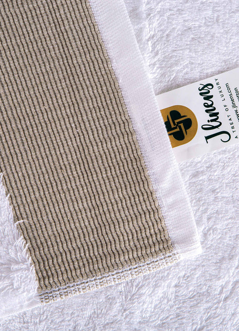J Linens Bamboo Hand towel set Beige