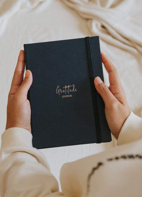 The Words Co Gratitude Navy blue Journal
