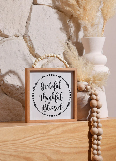 The Words Co Grateful, Thankful, Blessed Frame