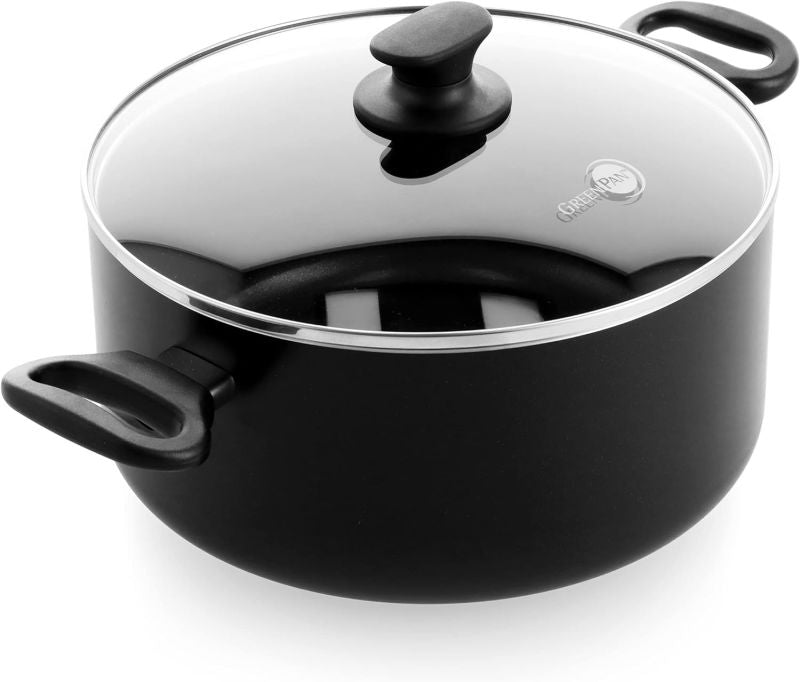 GreenPan Essence Cooking Pot 24cm with Lid - Aluminum - Ceramic Non-stick
