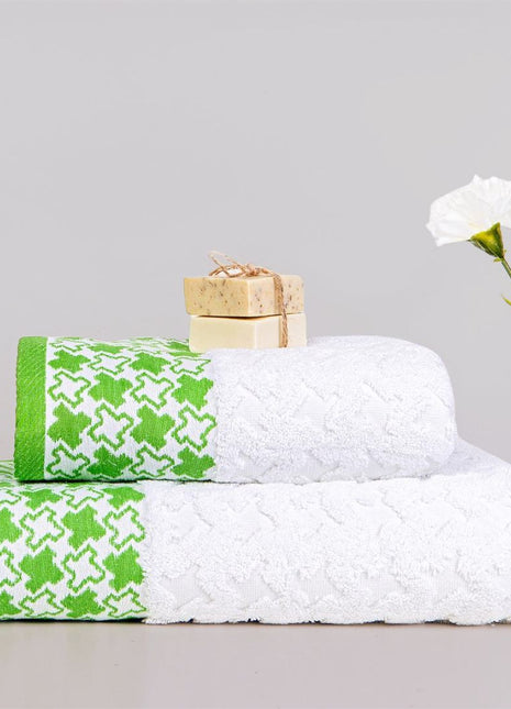J Linens Green Stars Solo Set
