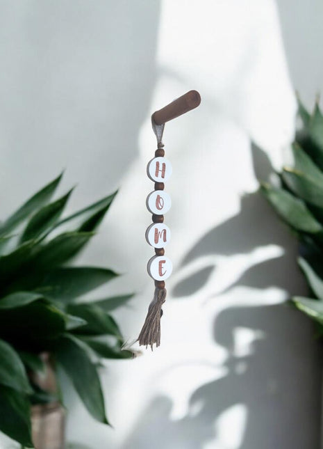 The Words Co Home Letters beads garland White