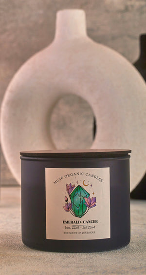 MUSE ORGANIC CANDLES CANCER - EMERALD 380 g)