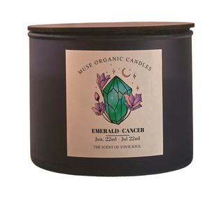 MUSE ORGANIC CANDLES CANCER - EMERALD 380 g)