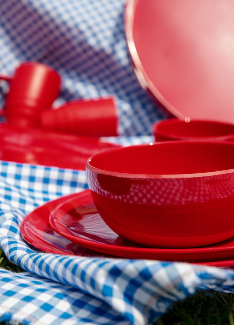 Bright Designs Melamine Dinner Plate
Set of 6 (D 26cm) Red