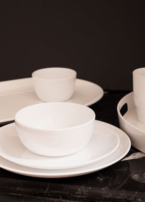 Bright Designs Melamine Bowl 
Set of 6 (D 14cm H 6cm)  White