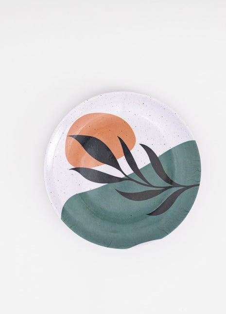 Bright Designs Melamine Dinner Plate 6 Pieces   (D 22cm)black mondo