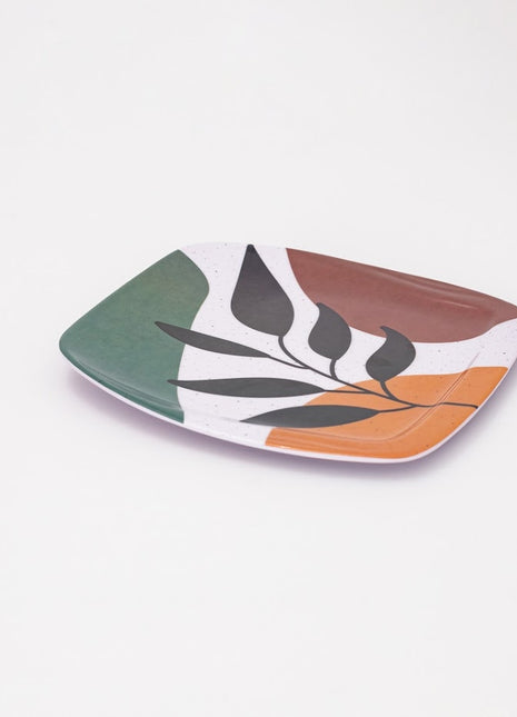 Bright Designs Melamine Square Dinner Plate 6 Pieces (L 26cm W 26cm) Black Mondo