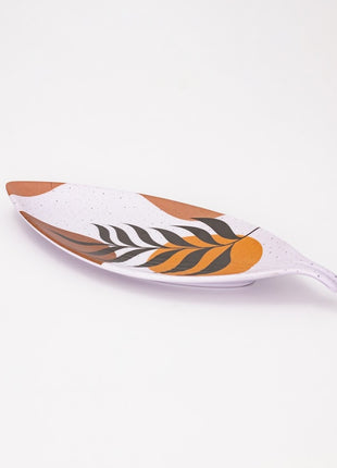Bright Designs Melamine Matt Leaf Serving Plate 2 Pieces (L 36cm W 15cm)Black Mondo