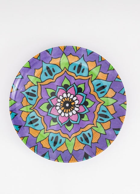 Bright Designs Melamine Dinner Plate 6 Pieces (D 26 cm) Mandala