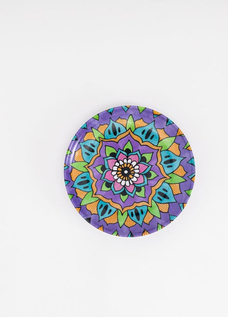 Bright Designs Melamine Small Plate 6 Pieces (D 18cm) Mandala