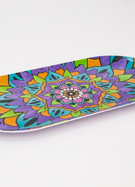 Bright Designs Melamine Serving Platter 2 Pieces (L 52cm W 26 cm) Mandala