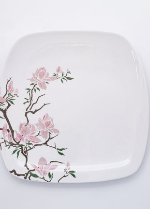Bright Designs Melamine Square Dinner Plate 
Set of 6 (L 26cm W 26cm) Cherry Blossom
