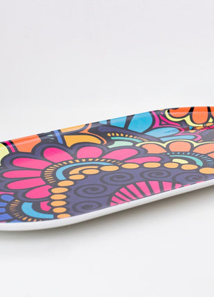 Bright Designs Melamine Serving Platter 
Set of 2 (L 52cm W 26cm) Paisley