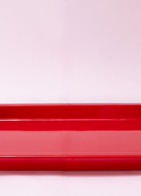 Bright Designs Melamine Rectangle Tray 
Set of 1 (L 55cm W 35cm) Red