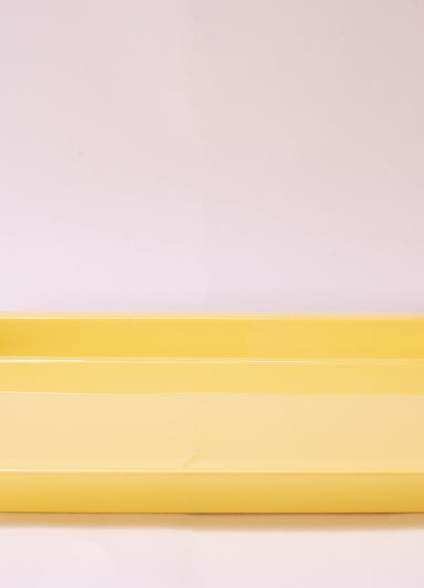 Bright Designs Melamine Rectangle Tray 
Set of 1 (L 55cm W 35cm) Yellow