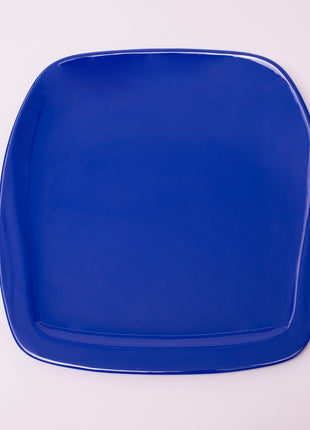 Bright Designs Melamine Square Dinner Plate 
Set of 6 (L 26cm W 26cm) Royal Blue