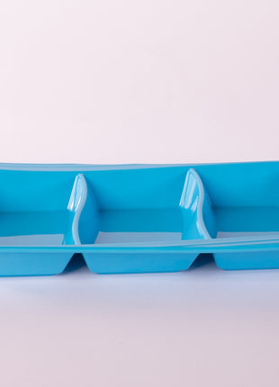Bright Designs Melamine Savoury Tray 
Set of 2 (L 30cm W 19cm H 3cm) Light Blue