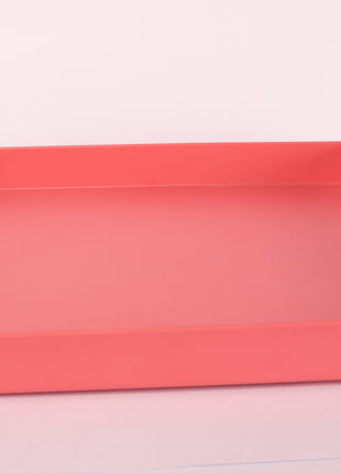 Bright Designs Melamine Matt Square Tray 
Set of 1 (L 38cm W 38cm) Coral