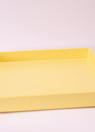 Bright Designs Melamine Matt Square Tray 
Set of 1 (L 38cm W 38cm) Yellow