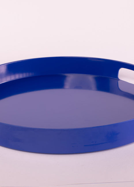 Bright Designs Melamine Round Tray 
Set of 1 (D 38cm) Royal Blue