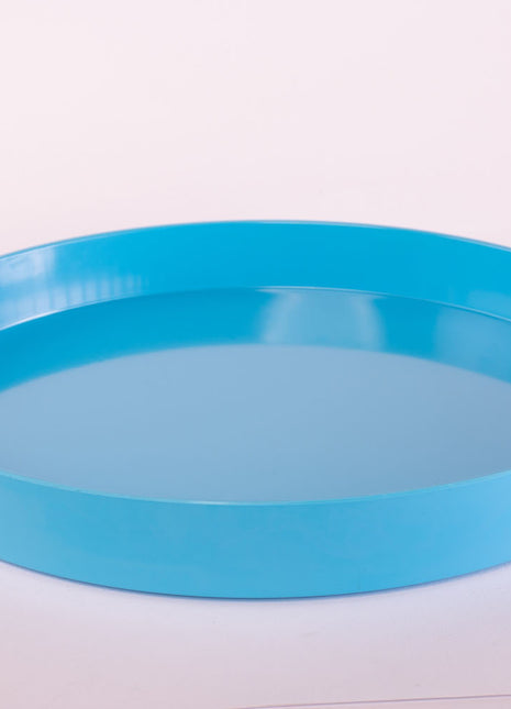 Bright Designs Melamine Round Tray 
Set of 1 (D 38cm) Light Blue