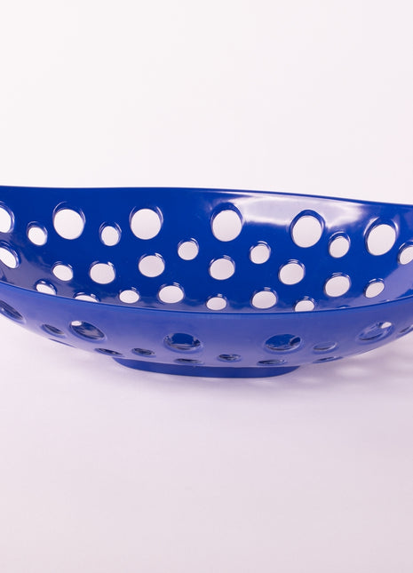 Bright Designs Melamine Fruit Basket 
Set of 1 (L 33cm W 22cm H 9cm) Royal Blue