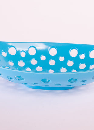 Bright Designs Melamine Fruit Basket 
Set of 1 (L 33cm W 22cm H 9cm) Light Blue