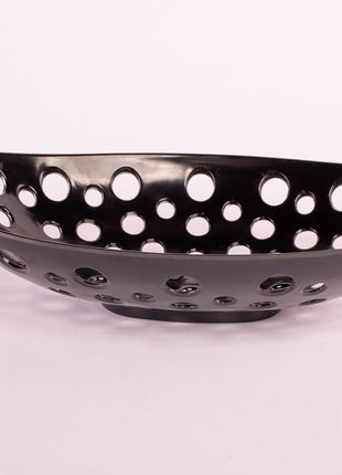 Bright Designs Melamine Fruit Basket 
Set of 1 (L 33cm W 22cm H 9cm) Black