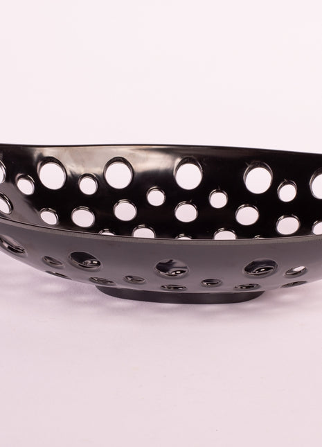 Bright Designs Melamine Fruit Basket 
Set of 1 (L 33cm W 22cm H 9cm) Black