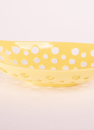 Bright Designs Melamine Fruit Basket 
Set of 1 (L 33cm W 22cm H 9cm) Yellow