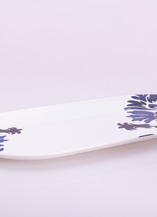 Bright Designs Melamine Serving Platter 
Set of 2 (L 52cm W 26cm) bleu blanc