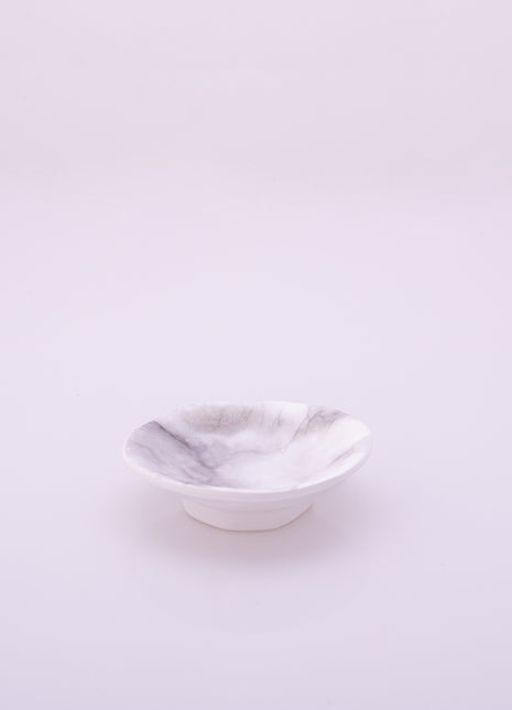 Bright Designs Melamine Matt Dip Bowl 
Set of 2 (10cm) white Marble