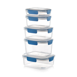M-Design Fresco Food Container Set - 600ml, 1100ml, 1600ml, 2100ml & 2300ml