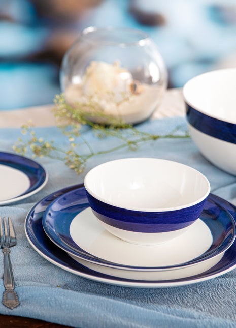 Bright Designs Melamine Dinner Plate
Set of 6 (D 26cm)  bleu blanc C