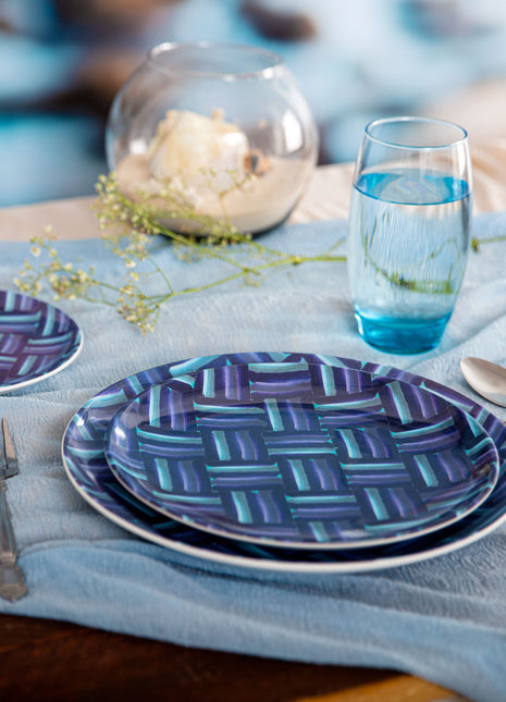 Bright Designs Melamine Dinner Plate
Set of 6 (D 26cm) bleu blanc B